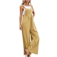 thumbnail image 2 of TIMIFIS Womens Baggy Jumpsuits Solid Color Wide Leg Overalls Fashion Casual Loose Cute Rompers Pants with Pockets, 2 of 6