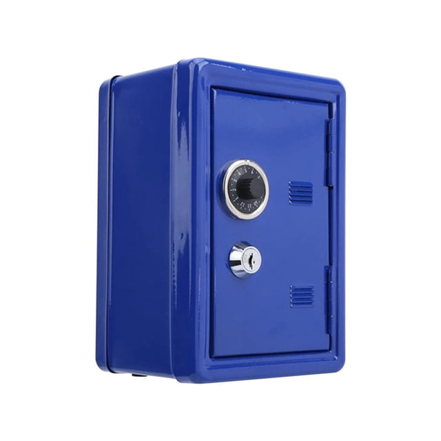 CHUANK Kids Bank Locker Safe With Key And Single Digit Lock Metal Money Safe Mini Password Cash Paper Money Savings Box Gift For Kids Boys And Girls