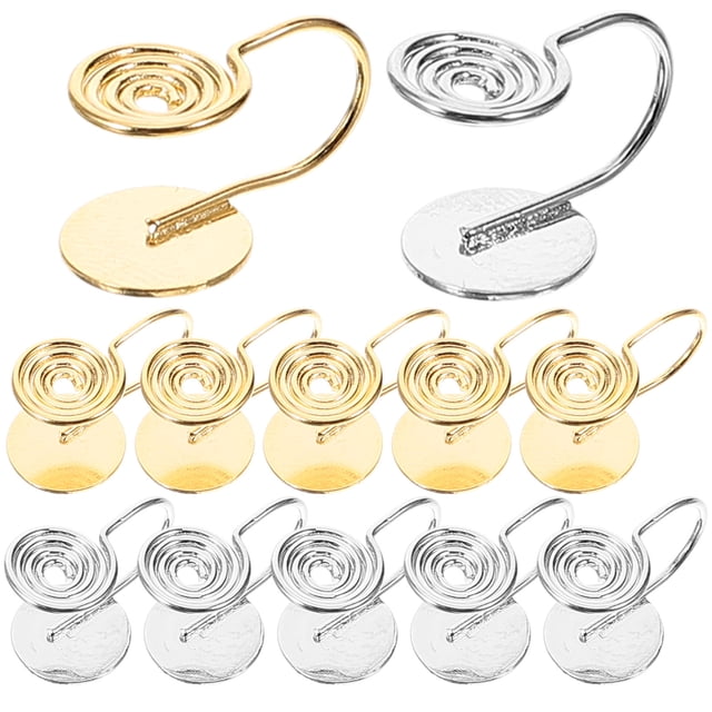 12 Pcs Boucles d'Oreilles à Pression Vierges Clip de Compression Boucles d'Oreilles DIY pour Filles