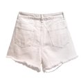 thumbnail image 4 of B91xZ Women's Ripped Denim Shorts Mid-Rise Denim Boyfriend Short,White L, 4 of 4