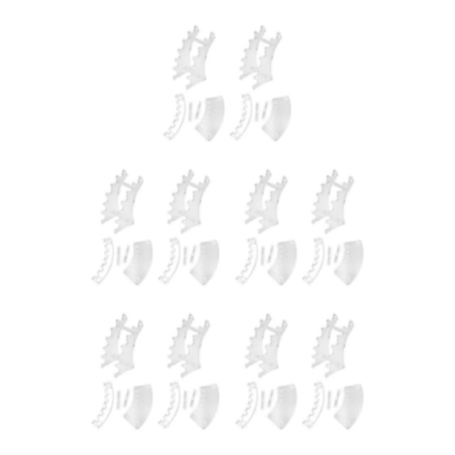 Decodeary 4pack/lot Easy Cleaning Ballpoint Pen Display Stand Unique Durable Plastic Transparent Color 5Set