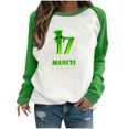 thumbnail image 2 of Chemises pour Femmes Décontractées à Manches Longues à Col Rond Hauts Chemises Amples Blouse Chandail Graphique Imprimé Chandails de la Saint-Patrick pour Femmes, 2 of 4