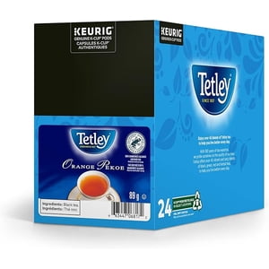 Tetley Orange Pekoe K - , 24 Compte pour les cafetières de Keurig (2 Boîtes, Total 48 Pods)