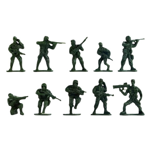 TIELUTT Men Action Figures Small Soldiers for Boys 100 Pcs Soldier Toy Playset Toys Party Decorations Birthday Toys Games for Children 4 Years 3 Months Baby Game Keys for Dogs Carpet Baby Bath Dolls