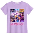thumbnail image 3 of T-shirt K-pop pour Filles Mignon Dessin Animé Graphique Tendance Drôle T-Shirts Hauts Roses Enfants Manches Courtes Col Rond, 3 of 3