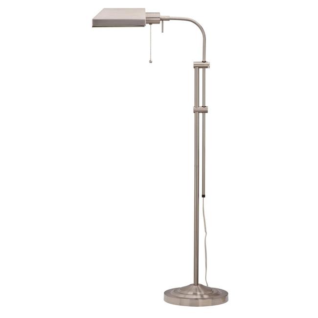 Benjara BM225080 Metal Rectangular Floor Lamp with Adjustable Pole, White