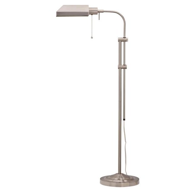 Benjara BM225080 Metal Rectangular Floor Lamp with Adjustable Pole, White