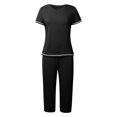 thumbnail image 4 of HNMKIU Pyjama Grande Taille pour Femmes Ensemble de Pyjama Deux Pièces Col en V et Shorts, 4 of 4