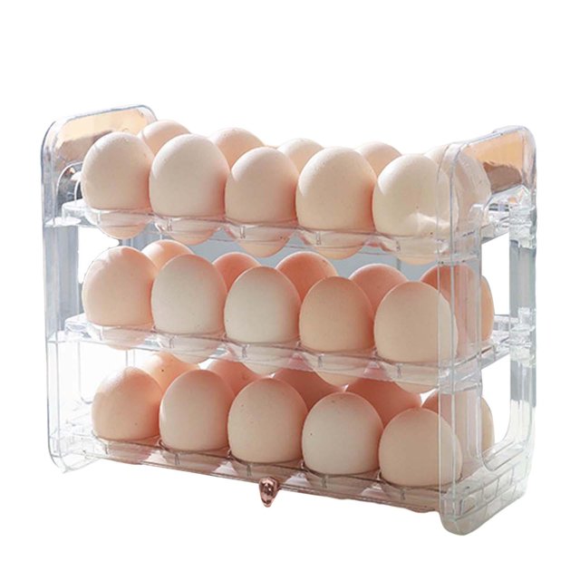 Porte-œufs pour Réfrigérateur Grande Capacité Distributeur d'Œufs Plateau à Œufs pour Réfrigérateur m Transparent