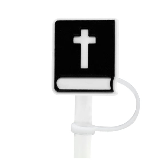 Bouchon de Paille Compatible avec StanleCup pour Verre&Bouteille, Design Biblique de Noël, Accessoires, Dessus de Couvercle en Silicone Réutilisable 80 mm pour Embouts de Boisson et Joint de Bouteille