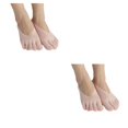 thumbnail image 3 of stanreset Polyester Low-Cut Liners Socks Women Adore Feet Happy All Day Long General Size Toe Socks Pink 2Set, 3 of 6