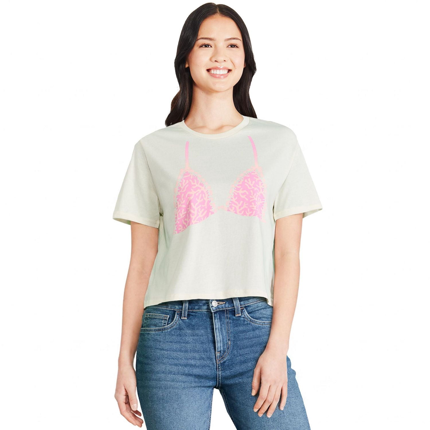 T-shirt à imprimé graphique de bikini The Pink Closet pour femmes