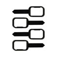 thumbnail image 2 of Cradlestake 2"x3" Gutter Downspout Stakes (2"x3" Vertical 4 Pack Black), 2 of 4