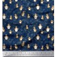 thumbnail image 1 of Soimoi Poly Georgette Fabric Floral & Penguin Ocean Decor Fabric Printed Yard 52 Inch Wide, 1 of 3