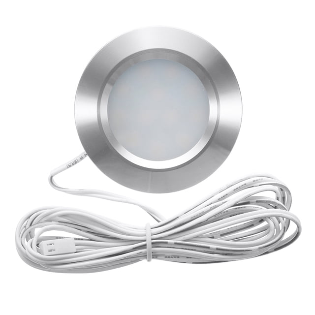 Lumière de Plafond Encastrée pour Bateau RV 12LED Lumières Led Forme Ronde Ultra-Mince Intérieur de Camping Petit Downlight avec Câble