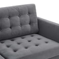 thumbnail image 3 of Modway Canapé en Velours de Performance Capitonné Gris et Noir, 3 of 10