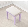 thumbnail image 4 of Roundhill Furniture Moniys Wood Moniya Makeup Vanity Table and Stool Set, Purple, 4 of 5