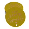 thumbnail image 1 of Inkdotpot Rose Gold Foil Paper Hang Tags Let Love Sparkle Wedding Favor Tags 100 Pieces, 1 of 1