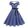 thumbnail image 2 of LOVZFMLL Robes Mode pour Femmes Col en V Sans Manches Vintage Imprimées Robes de Fête Cocktail Robes Extensibles, 2 of 9