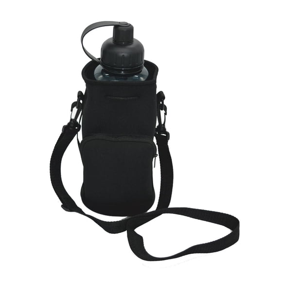 Orchidtent Water Bottle Sleeve 64 oz, Protable Neoprene Insulated Water Bottle Cooler Carrier Cover Tote Bag Pouch for Kid Children Women Men Biker (64OZ Black)