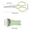thumbnail image 2 of WIFKLSIIPG Ciseaux de Cuisine Rabot à Melon Ensemble de Deux Pièces de Ciseaux Acier Inoxydable Ciseaux Ménagers Multifonctions Ciseaux Alimentaires Ciseaux de Cuisine et Outils d'Office (Vert), 2 of 3