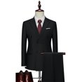 thumbnail image 1 of Pants for Men Double Breasted Pocket Long Sleeve Lapel Suit Set Multi Color Groom, 1 of 5