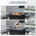 thumbnail image 4 of Outsunny 32" Outdoor Propane Gas Fire Pit Table, 50,000 BTU, Black, 4 of 10