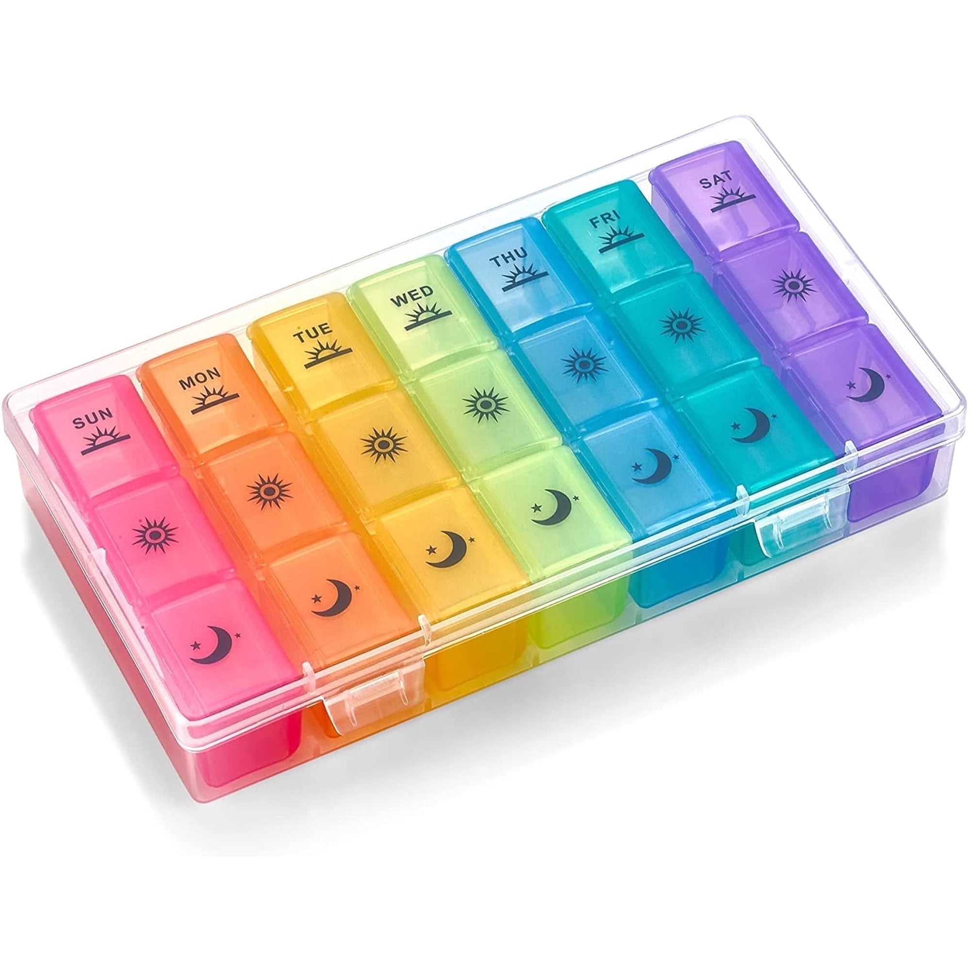 MEDca Monthly Pill Organizer, 31-Day AM/PM Daily Pill Case, 32 Compartment Dispenser for Vitamins and Medication