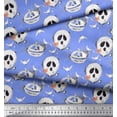 thumbnail image 3 of Soimoi Moss Tissu Georgette Toile d'Araignée, Imprimés de Tissu d'Halloween Bat & Ghost au Mètre 42 Pouces de Large, 3 of 3