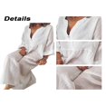 thumbnail image 4 of CHUANK Robe Maxi Ample à Manches Longues en Coton et Lin pour Femmes, Grande Taille, Unie, Boutonnée, 4 of 4