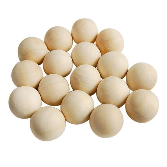 Abbracc 4- 100 Pcs Perles Rondes en Bois en Vrac Entretoise Libre pour Bijoux Art Artisanat 5 Pcs