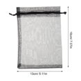 thumbnail image 2 of Luxshiny 50 Pcs Sacs-Cadeaux à Cordon Sacs en Organza Noirs Emballage Polyvalent pour Fêtes, 2 of 8