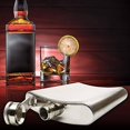 thumbnail image 2 of QualitChoice 4 5 6 7 8 10 18oz Stainless Steel Hip Alcohol Flask Cap + Funnel 9 oz 1Set, 2 of 6