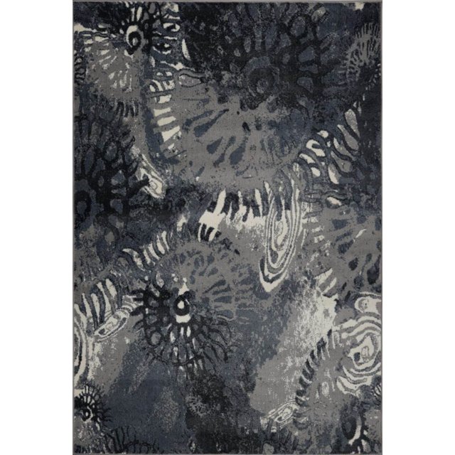 Ladole Rugs Casa Loma Soft Durable Micro Polyester Area Rug Carpet in Grey-Cream (6'5" x 9'5" , 200cm x 290cm)