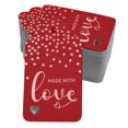thumbnail image 1 of Inkdotpot 100 Pack Made With Love Text Favor Paper Tags Craft Real Rose Gold Foil Hang Tag, 1 of 6