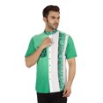 thumbnail image 1 of Inkmeso Regular Fit Designer Mandarin Collar Shirt For Men's Printed Patch Pocket Shirts, 1 of 7