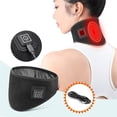 thumbnail image 2 of Penkiiy Heated Neck Brace for Neck Pain Relief, Neck Support Neck Brace with Large Heating Pad, Cervical Neck Collar for Sleeping, Heated Neck Wrap Brace for Spinal Alignment and Spine Pressure Relief, 2 of 7