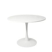 Modern Dining Table Round With Metal Base for 4 Chair
