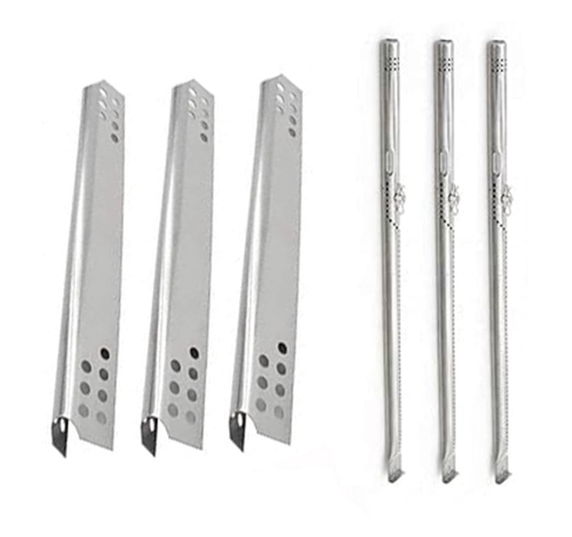 Grill Replacement Parts for Charbroil TRU-Infrared 3 Burners Bbq Grill 463642316, 463675016, G466-2500-W1, G466-2500-W1, G466-0024-W1 Gas Models Includes 3 Grill Burners and 3 Stainless Heat Plates