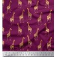 thumbnail image 1 of Soimoi Pink Rayon Fabric Dot & Giraffe Animal Fabric Prints by Yard 56 Inch Wide, 1 of 3