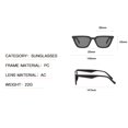 thumbnail image 4 of Lunettes de Soleil Multicolores Rétro à Jambe Grand Carrées d'Été Unisexes pour Adultes, 4 of 6