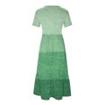 thumbnail image 5 of FAIWAD Robes Maxi d'Été pour Femmes à Manches Courtes à Paillettes Colorblock 2024 Vacances Tendance Fluides avec Poches Robe, 5 of 5