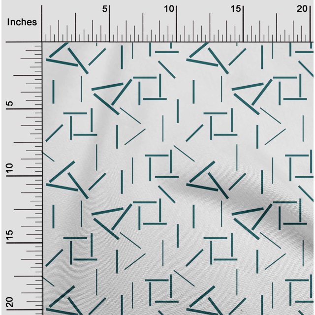 oneOone Cotton Poplin Fabric Line Geometric  Printed Craft Fabric BTY 42 Inch Wide