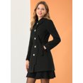 thumbnail image 4 of INSPIRE CHIC Manteau Long Élégant d'Hiver pour Femmes Col à Revers Contrasté, 4 of 6