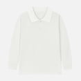 thumbnail image 5 of WUANDIXFA Chemise à Manches Longues pour Garçons Chemise à Manches Longues T-Shirt pour Enfants en Coton École Filles Col à Revers Robe Chemise de Base Beige, 8-9 Ans, 5 of 5