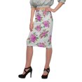 thumbnail image 2 of Moomaya Jupe Imprimée Longueur Genou pour Femmes Grande Taille Jupe en Poly Spandex, 2 of 6