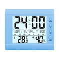 thumbnail image 2 of Chmadoxn Indoor Electronic Temperature Hygrometer Luminous Large Screen Digital Display Desktop Small Alarm Clock Household Temperature Hygrometer Household wet thermometer, 2 of 6
