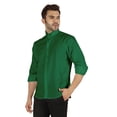 thumbnail image 4 of Bestman Formal Front Button Placket Solid Shirts For Mens Long Sleeve Regular Fit Shirt, 4 of 7