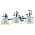 thumbnail image 1 of Beaumont Lane 3 Light Steel Vanity Light in Chrome and Seafoam, 1 of 3