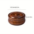 thumbnail image 4 of LNGOOR Handcrafted Solid Wood Serving Bowl with Lid - Perfect for Rice  Noodles & Soup - Ideal Kitchen & Dining Accessory, 4 of 5